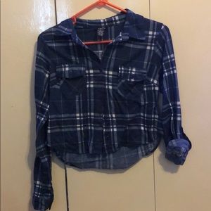 Flannel crop top